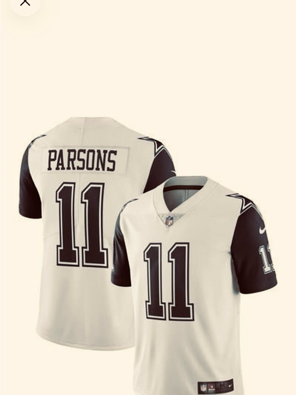 NFL Dallas Cowboys Parsons #11 White & Navy Jersey